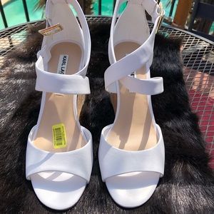 NWOT Karl Lagerfeld wedge sandals